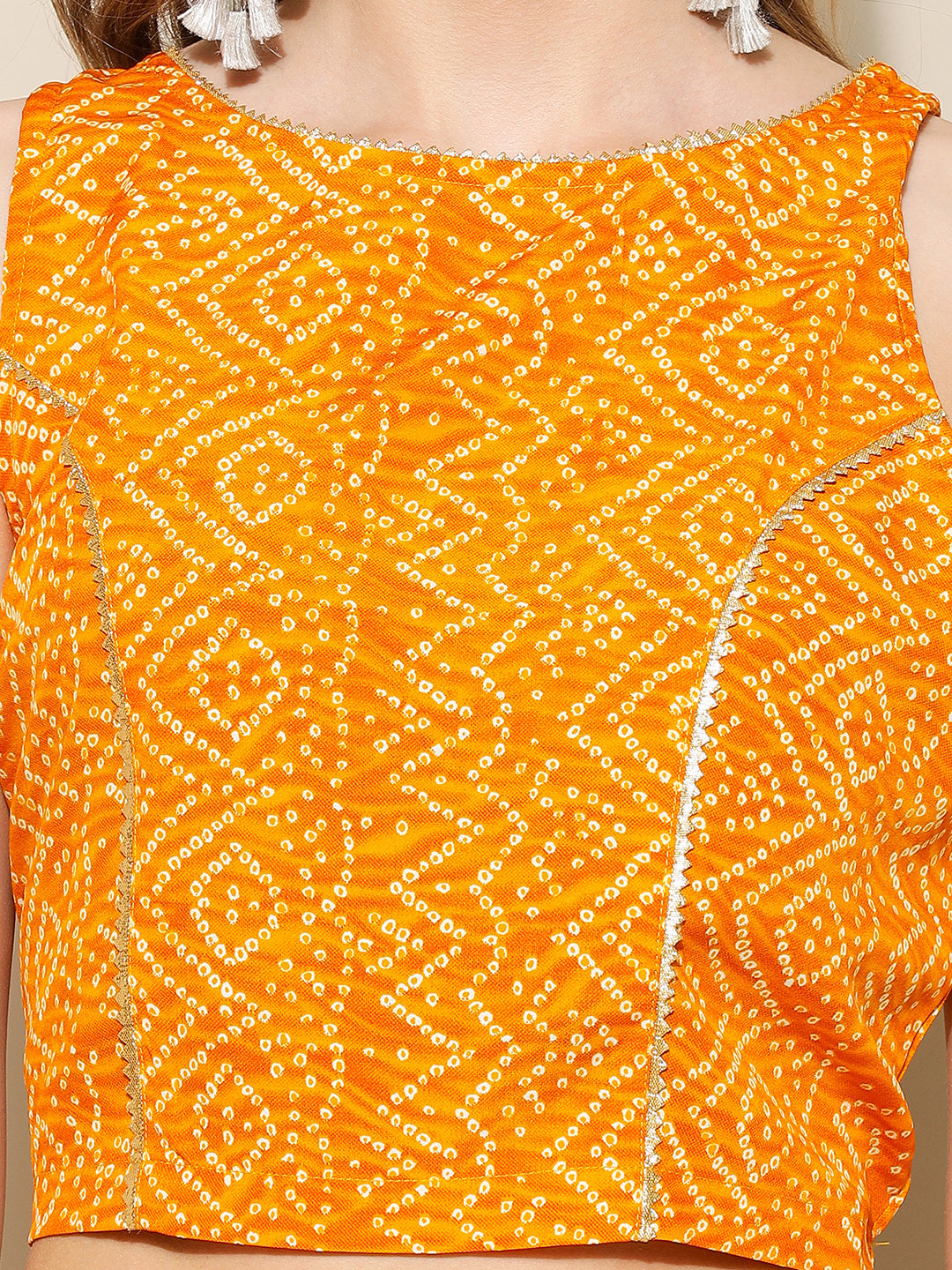 ANUSHIL Elegant Chundri Co-ord Set for Women - Perfect Ethnic Ensemble - Trendy Two-Piece Outfits(Yellow)