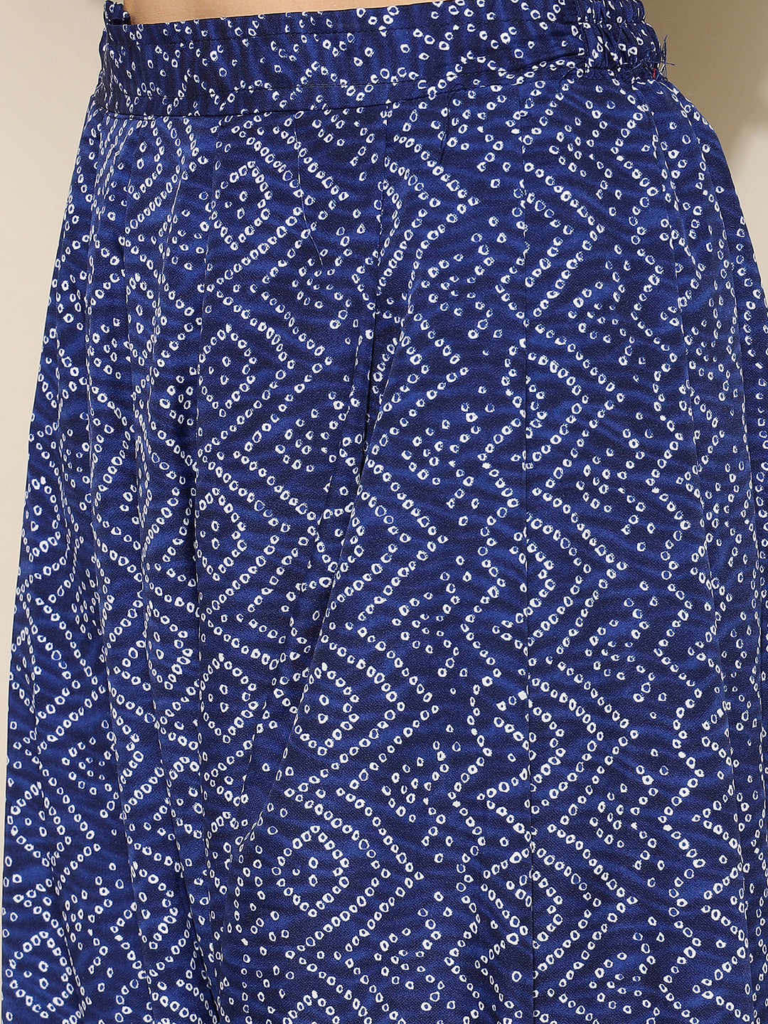 ANUSHIL Elegant Chundri Co-ord Set for Women - Perfect Ethnic Ensemble - Trendy Two-Piece Outfits(Blue)