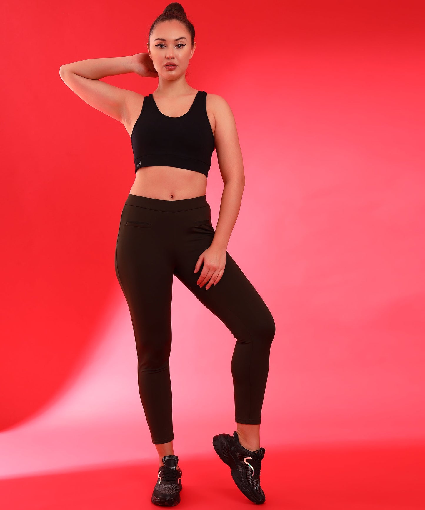 Women Solid Cotton 4 Way Strechable Designer Sports Bra