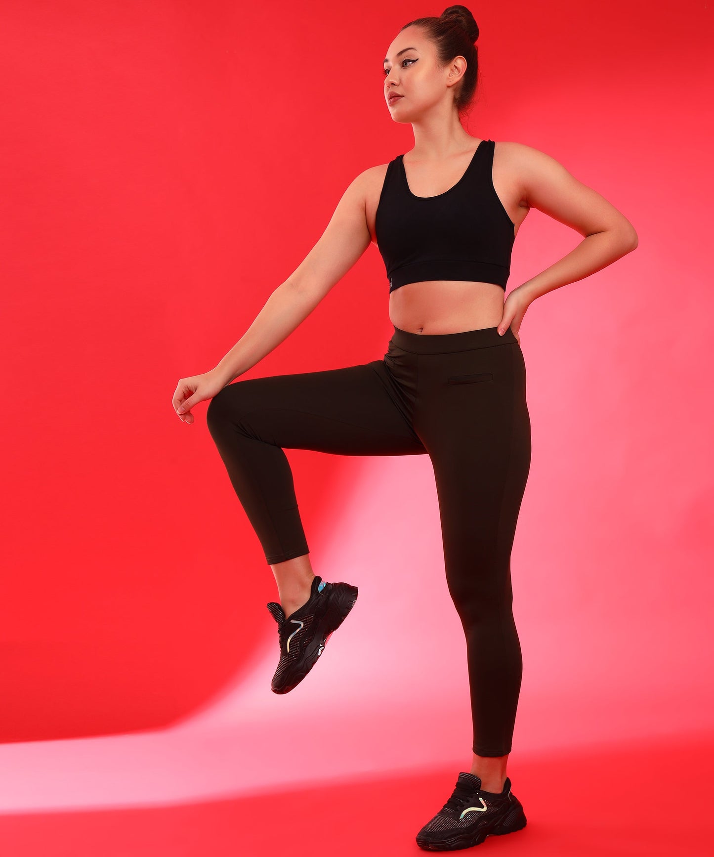 Women Solid Cotton 4 Way Strechable Designer Sports Bra