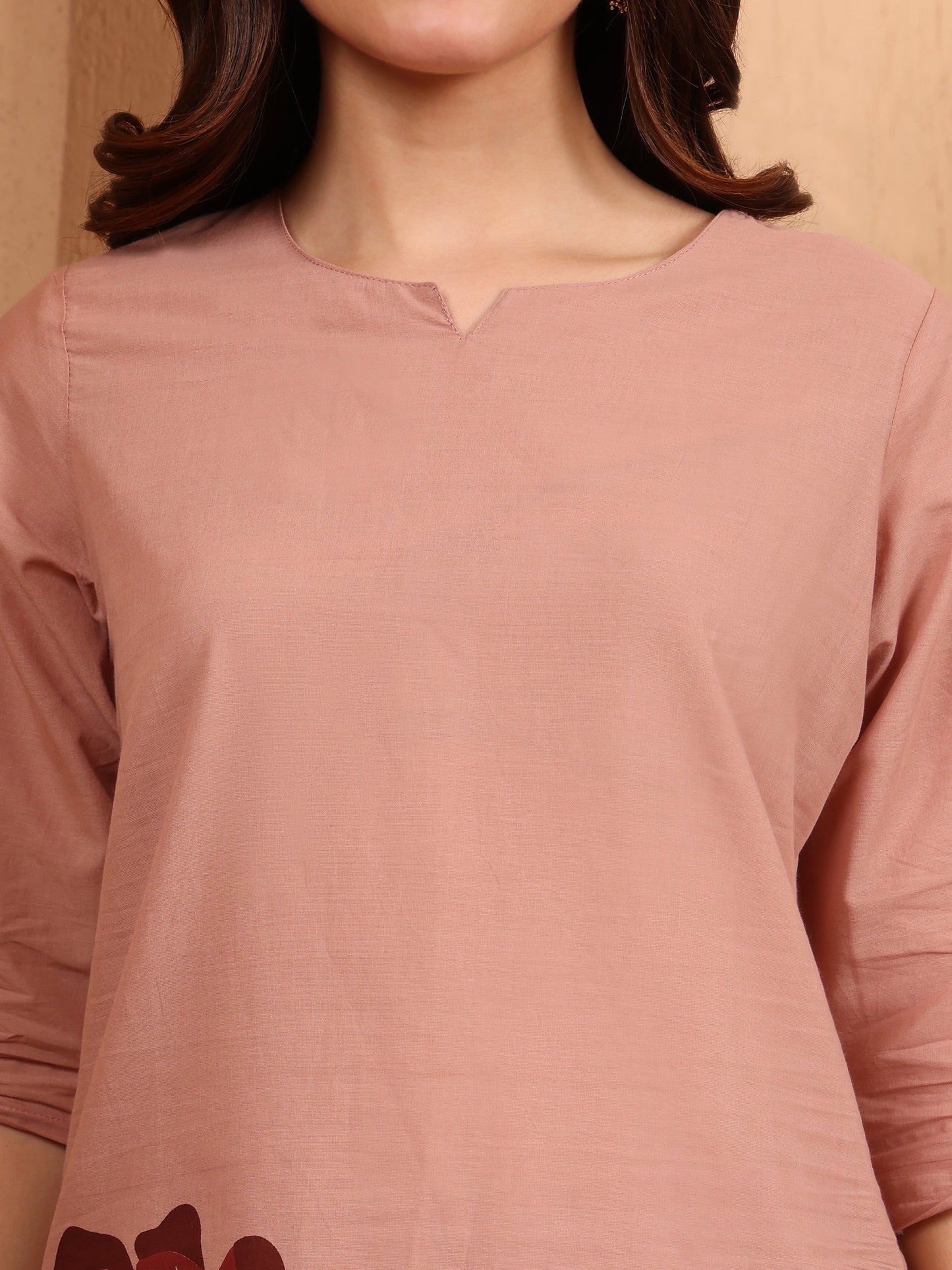 Women's Cotton Co-ord Set | Embroidery Kurta & Wide-Leg Pants | Stylish Ethnic Wear for Women | Casual & Festive Outfit | Summer Wear | Comfortable & Breathable Fabric(Rust)