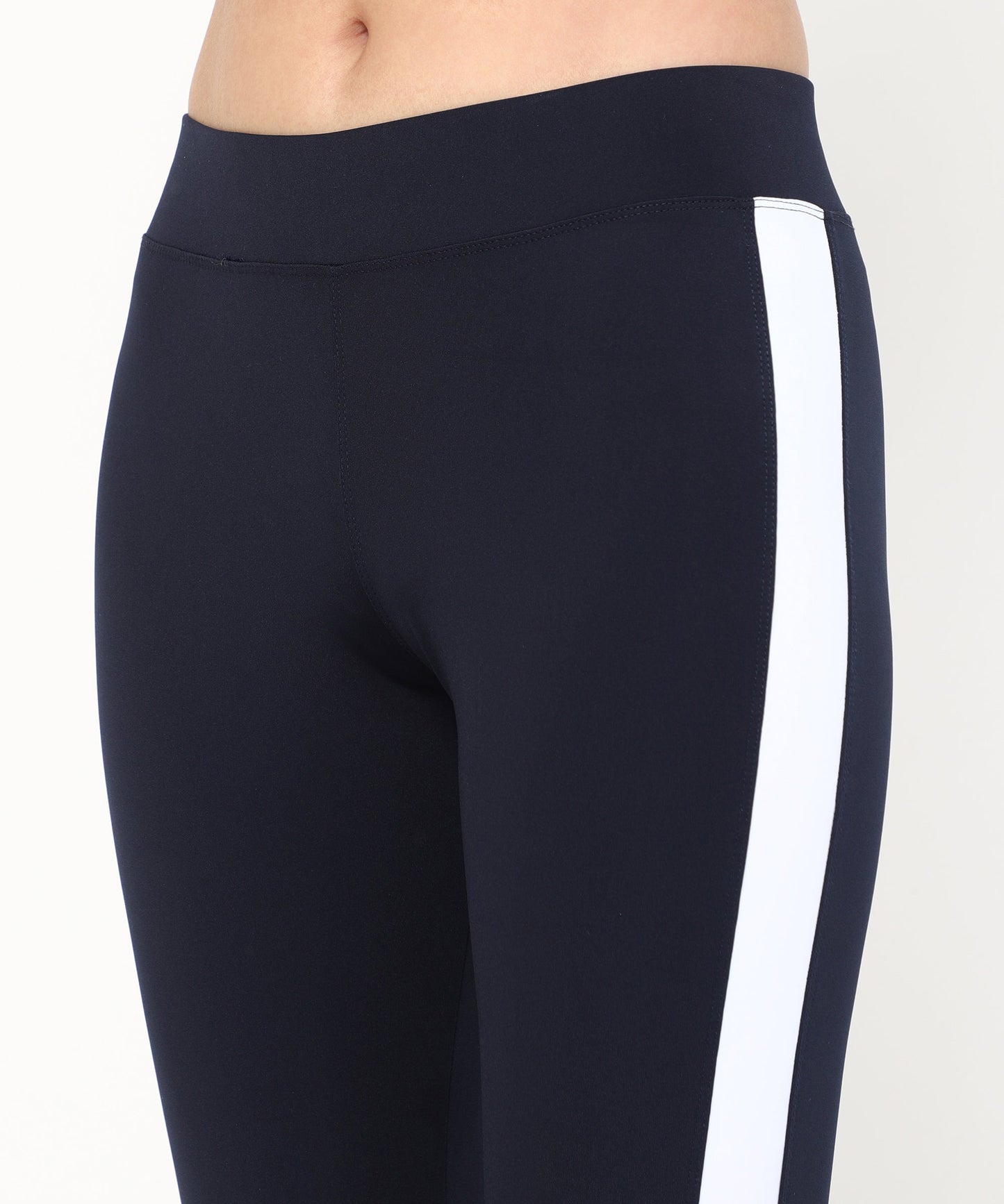 Ultimate Stretchable Jeggings with Stripe Design-Super-High Waisted Jeggings Yogapants Ankle Length(Blue)