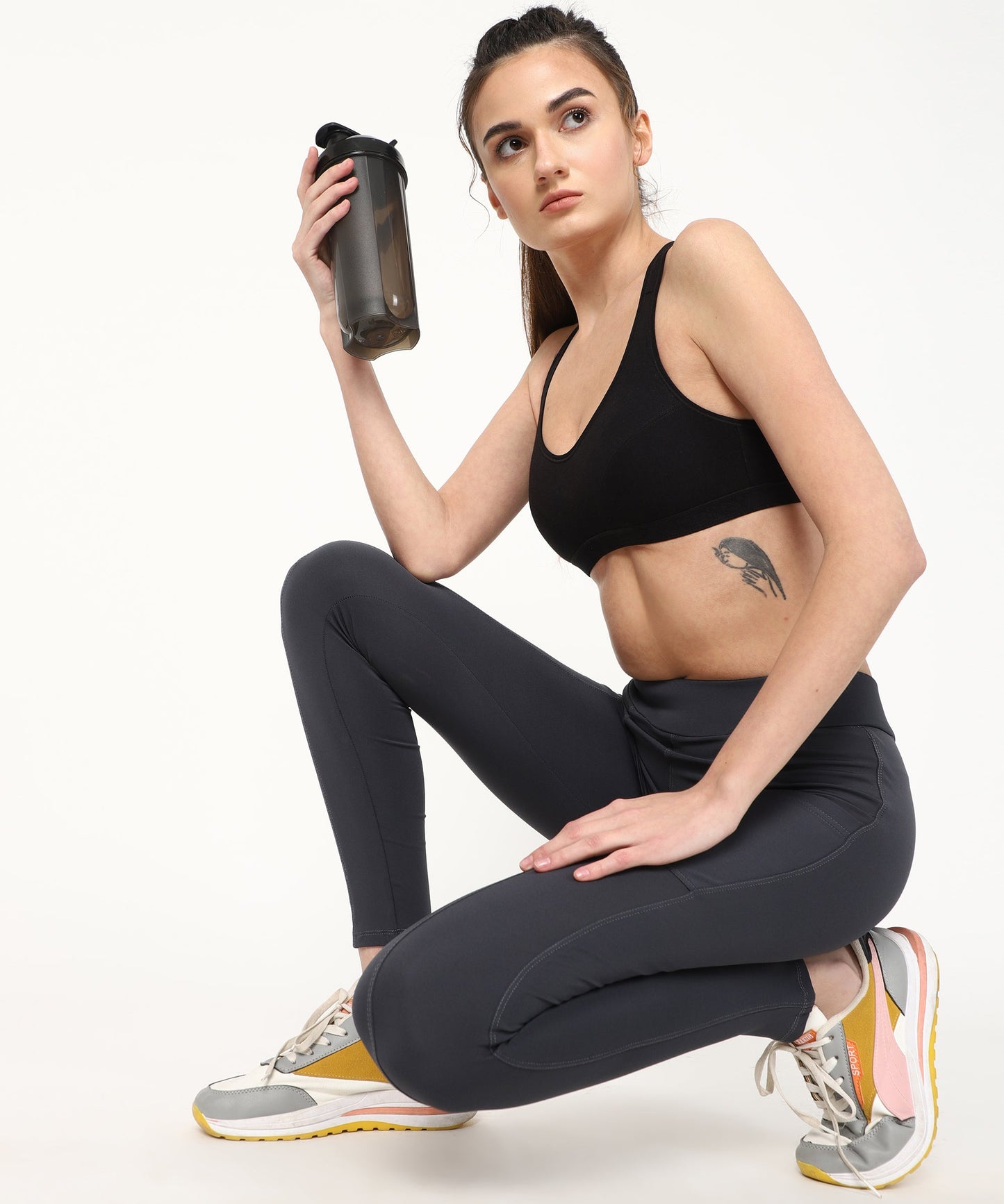 Ultimate Stretchable Jeggings with Pocket-Super-High Waisted Jeggings Yogapants Ankle Length(Grey)