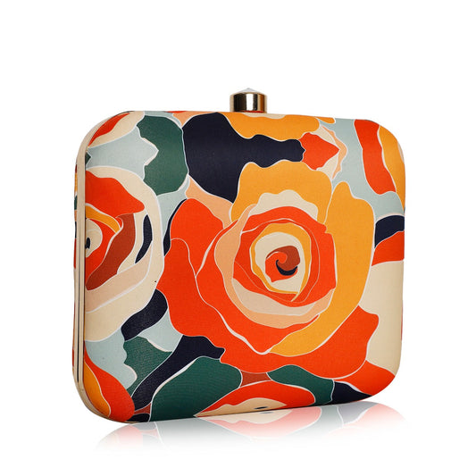 Digital Clutch Floral Rose Printed Design