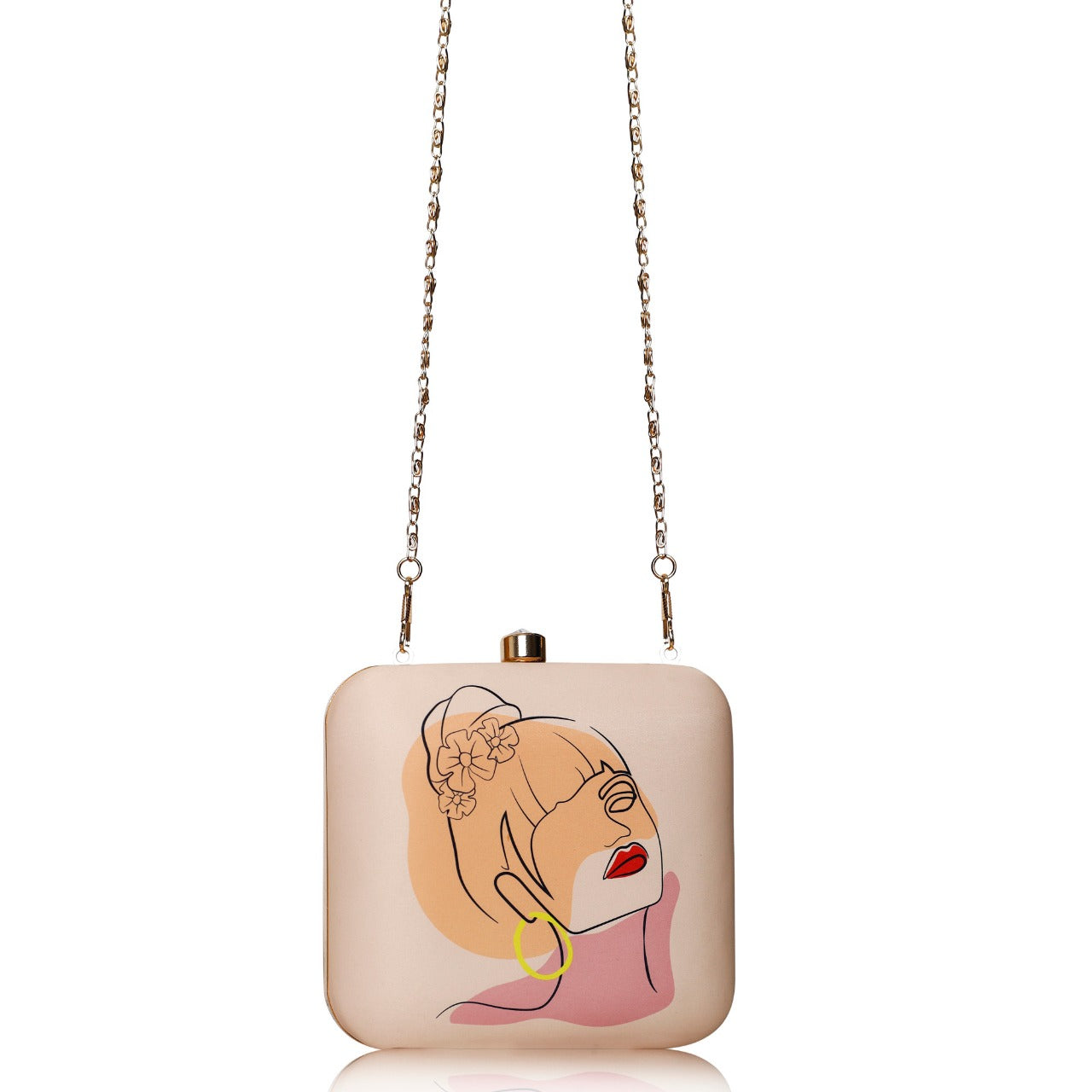 Digital Clutch Stylish Girl Design Printed