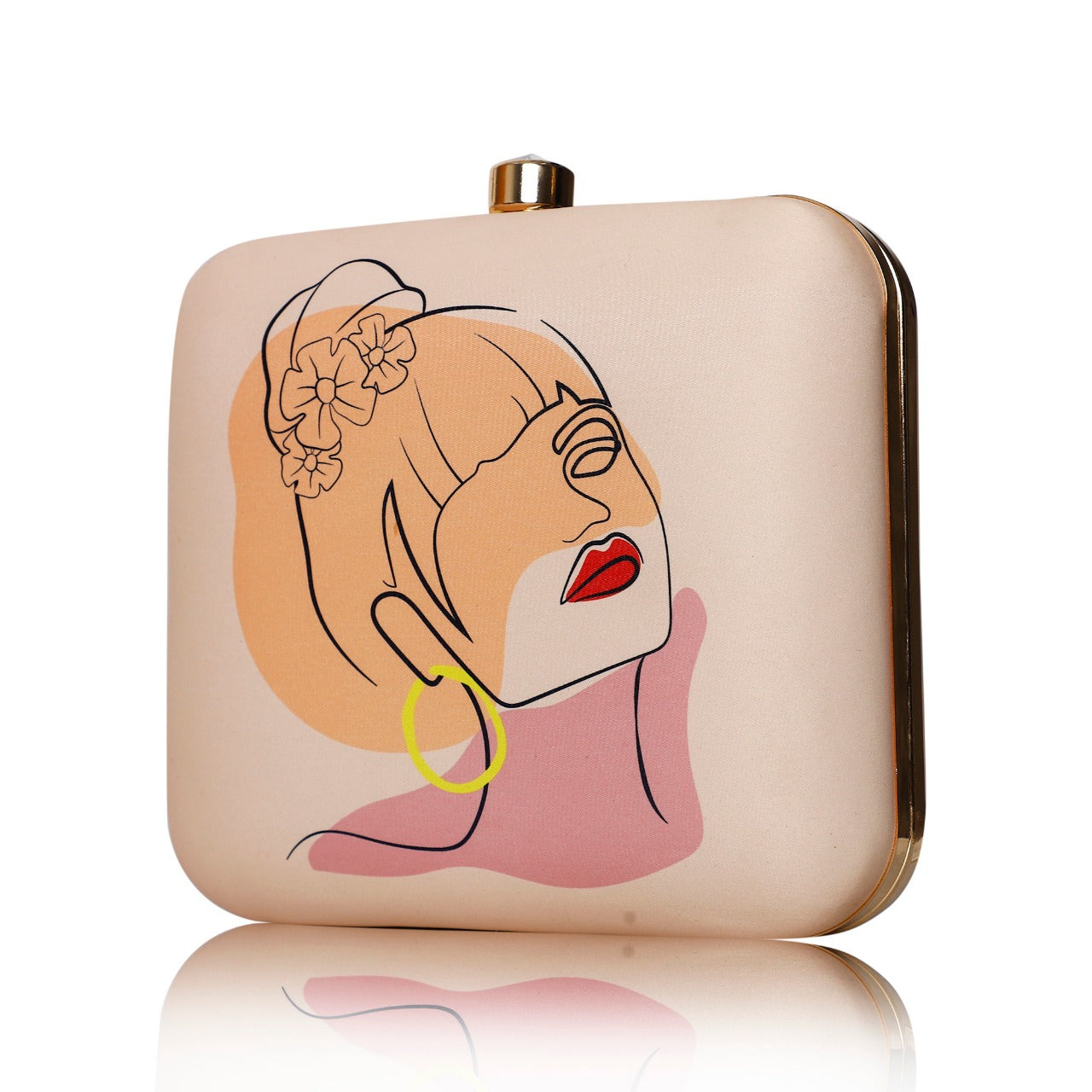 Digital Clutch Stylish Girl Design Printed