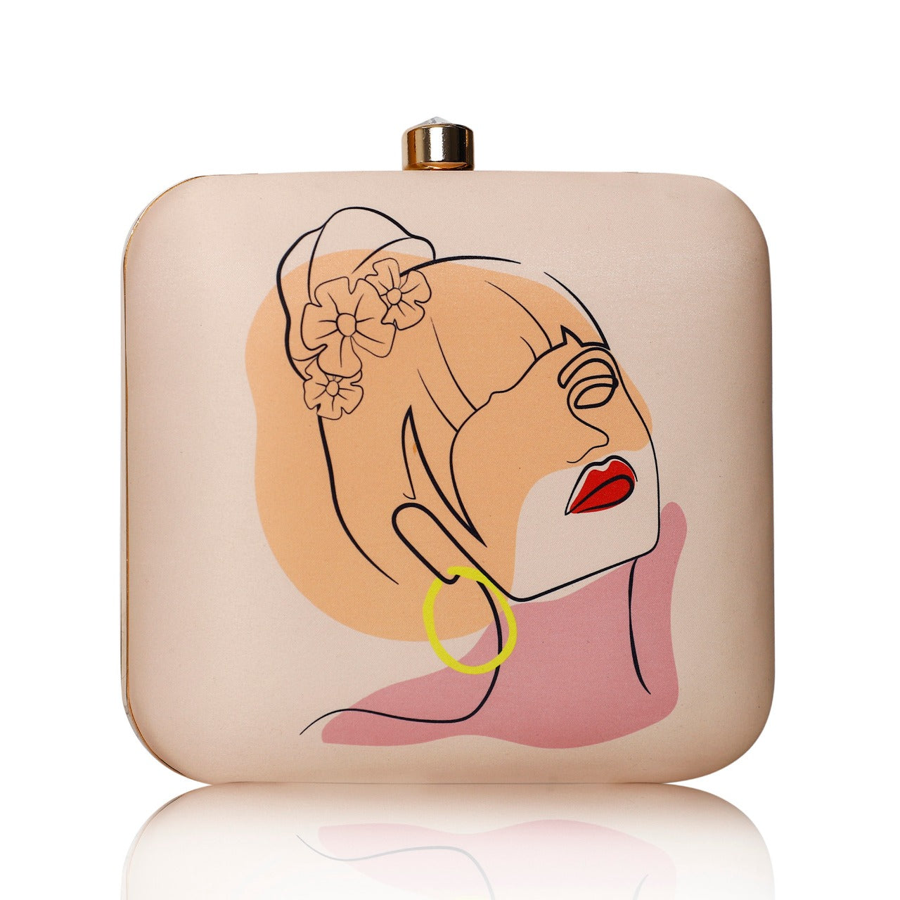 Digital Clutch Stylish Girl Design Printed